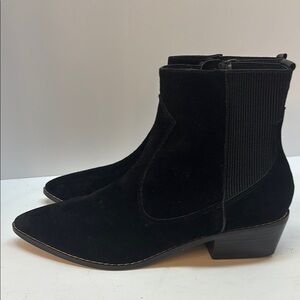 Donald J Pilner Gazzi Black Suede Ankle Boots